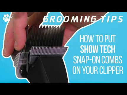 Show Tech Pro Wide Snap-On Comb - stainless steel distance attachment for Snap-On blades.