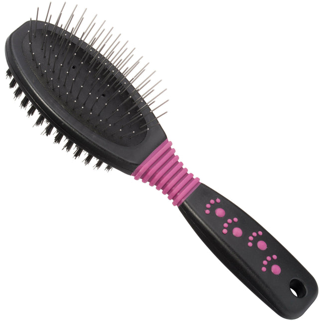 KW Smart Two Sided Brush Small - double-sided brush with metal pins and nylon bristles.