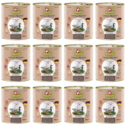 GranataPet Duck & Goose - grain-free wet dog food, duck and goose.