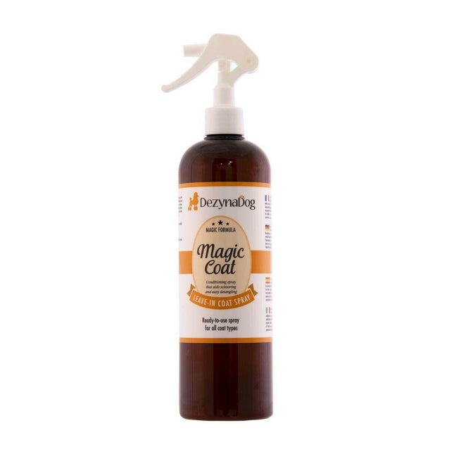 DezynaDog Magic Coat Leave-In Coat Spray - Universal Conditioner for Dogs, No Rinsing Required.