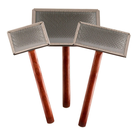 DezynaDog Soft Flat Slicker Small - small flat slicker brush for poodles.