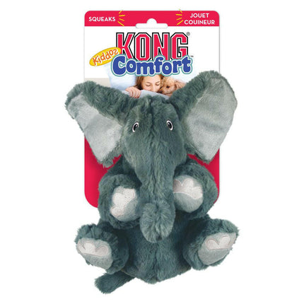 KONG Comfort Kiddos Elephant - plush toy for dogs, elephant with removable squeaker.