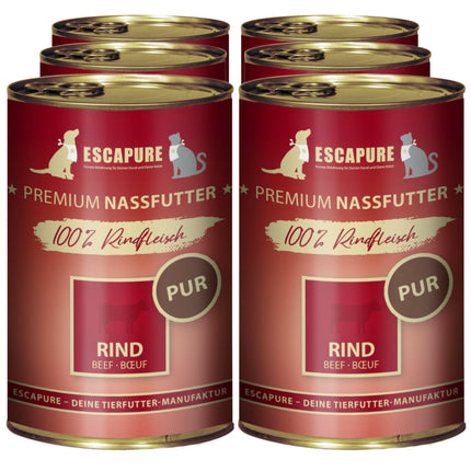 Escapure Pure Beef - wet food for dogs and cats, 100% beef.