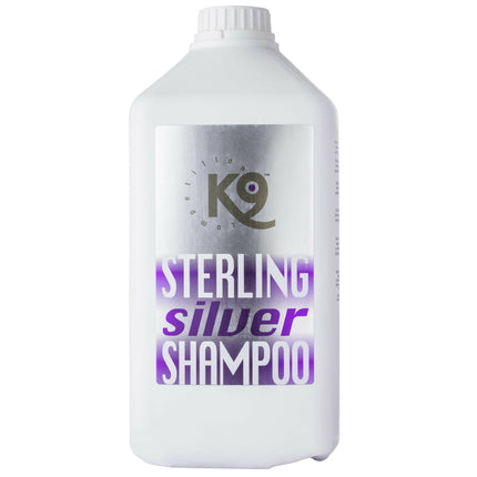 K9 Sterling Silver Shampoo - shampoo for white and silver fur, enhancing the color of dogs and cats, concentrate 1:10 - 2.7L.