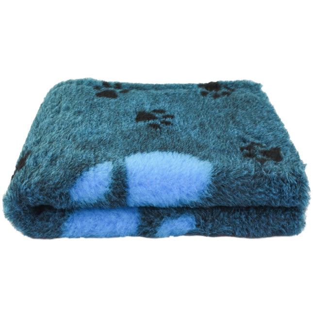 Blovi DryBed VetBed A+ - non-slip pet bed, marine with a black paw.