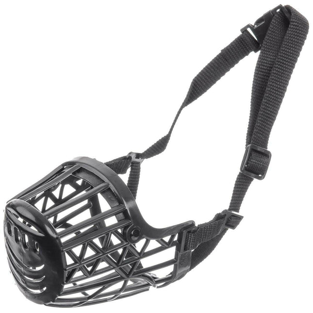 Groom Professional Plastic Cage Muzzle - Adjustable Dog Muzzle.