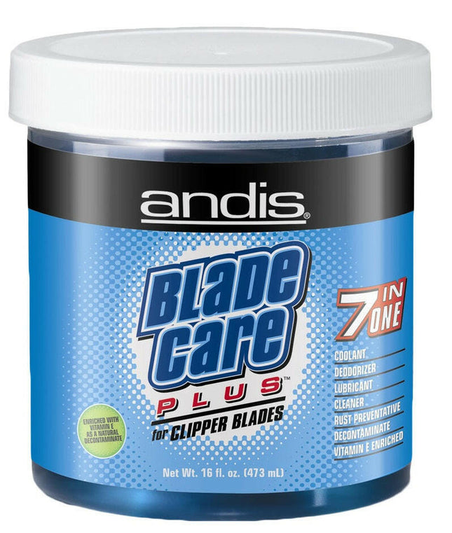 Andis Blade Care Plus 7w1 - cleaning and maintenance solution for blades.