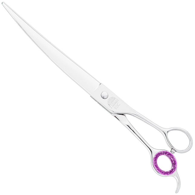 Kenchii Scorpion Curved Scissors - professional grooming scissors with an ergonomic handle, curved.