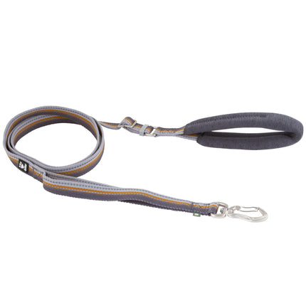 Hurtta Adjustable Leash Eco Blackberry - adjustable leash with padded handle, gray - honey..