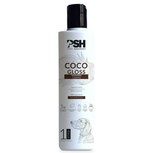 PSH Daily Beauty Coco Gloss Shampoo - revitalizing shampoo for hard and coarse fur of dogs and cats, with coconut oil.