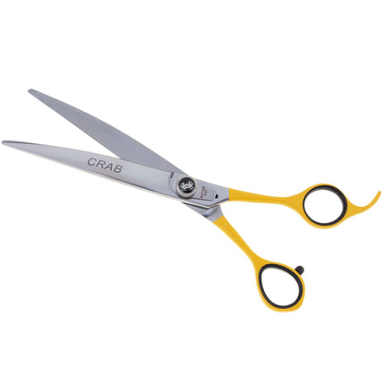 Geib Crab Curved Scissors Level 1 - curved scissors for animal grooming with a single-sided micro-grind.