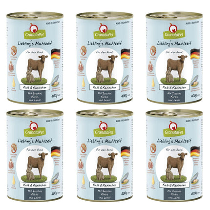 GranataPet Veal & Rabbit - grain-free wet food for dogs, veal and rabbit.