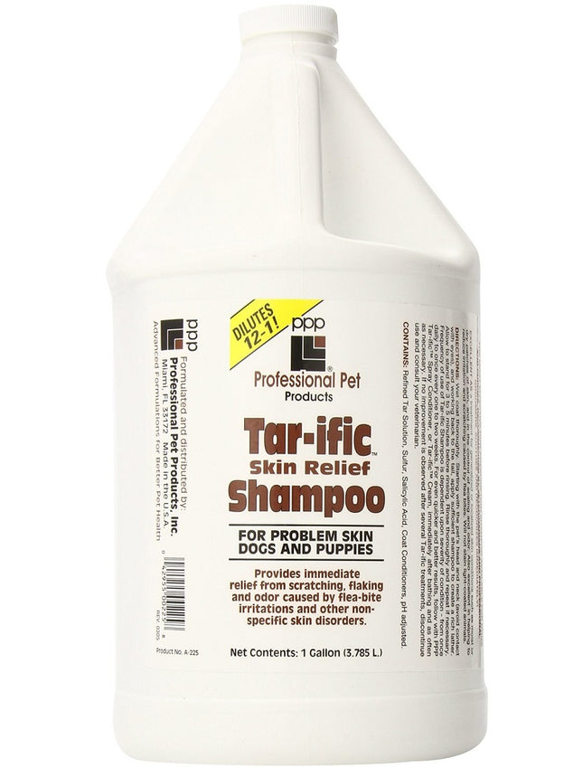 PPP Tar - ific Skin Relief Shampoo - therapeutic shampoo soothing skin irritations in dogs and puppies, concentrate 1:12
