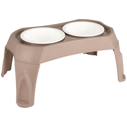 Flamingo Mangi Double Bowl Stand - dog bowl on a stand.