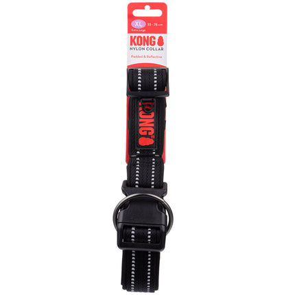 KONG Nylon Collar - reflective stitched dog collar.