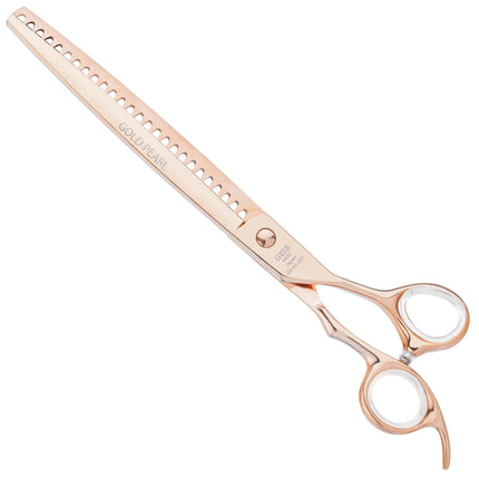Geib Gold Pearl Chunker 8.5 - single-sided thinning shears, 26 teeth, in an elegant gold color.