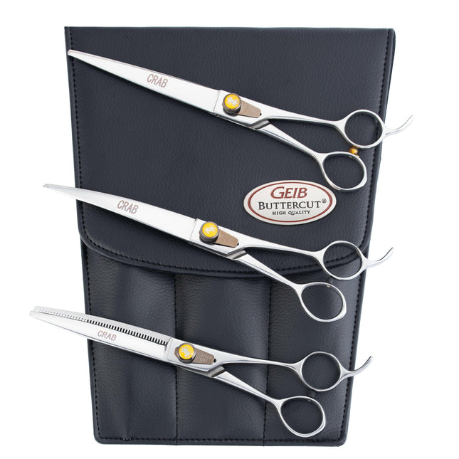 Geib Crab Scissors Set Level 2 - set of professional scissors and thinning shears made from Japanese stainless steel, 3 pieces.