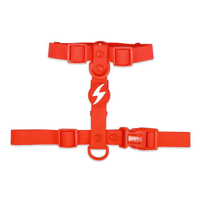 Dashi Colorflex Back Harness Red - adjustable, waterproof guard harness for dogs, red.