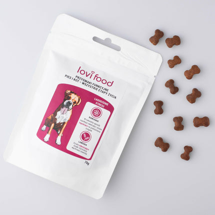 Lovi Food Stress Relief - Treats for Dogs and Cats, with Chamomile and Lavender.