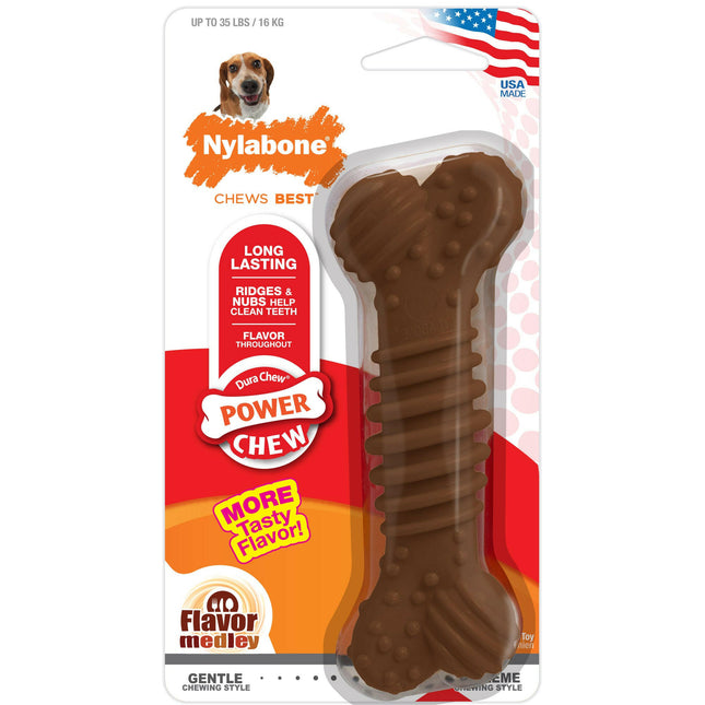 Nylabone Dura Chew Extreme Medley Texture - durable dental chew for dogs, flavor mix.