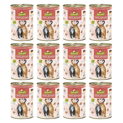 GranataPet DeliCatessen Turkey & Shrimps - grain-free wet food for cats, turkey and shrimp.