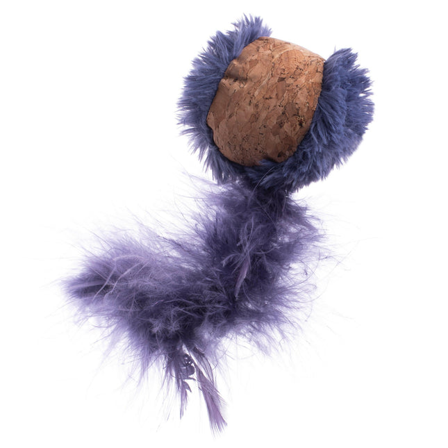 KONG Cat Active Cork Ball - cork ball for cats, with a feather tail, infused with catnip.