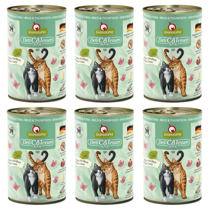 GranataPet DeliCatessen Venison & Tuna - grain-free wet food for cats, venison and tuna.