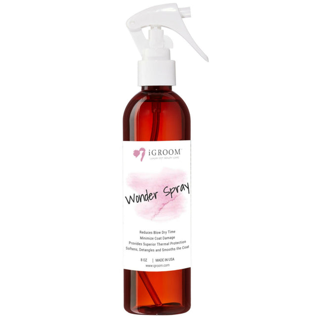IGroom Wonder Spray - dog conditioner that reduces drying time, thermal protection formula.