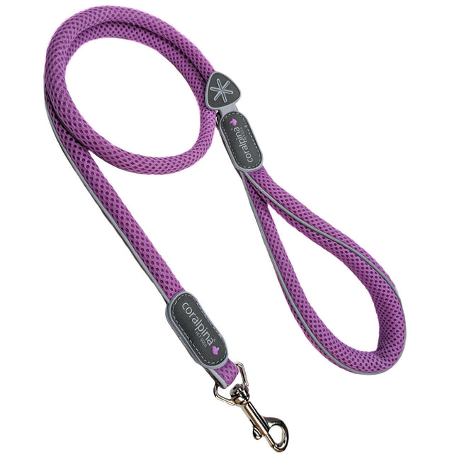Coralpina Cinquetorri Leash Lilac - lightweight mesh dog leash, purple.