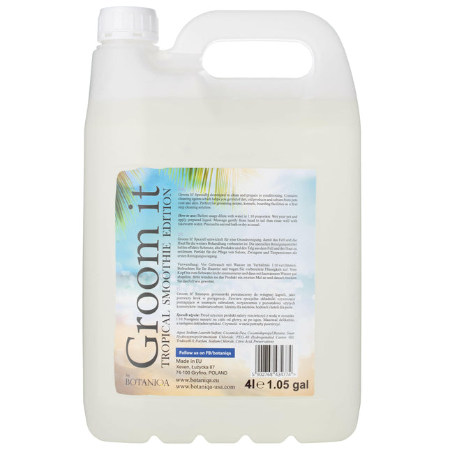Botaniqa Groom It Shampoo Tropical Smoothie - basic wash shampoo for dogs with a tropical smoothie scent.