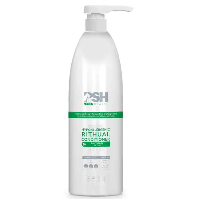 PSH Hypoallergenic Rithual Conditioner - dermatological conditioner for sensitive dog skin.