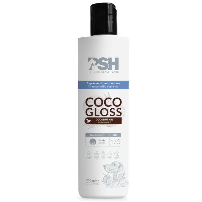 PSH Daily Beauty Coco Gloss Shampoo - revitalizing shampoo for hard and coarse fur of dogs and cats, with coconut oil.