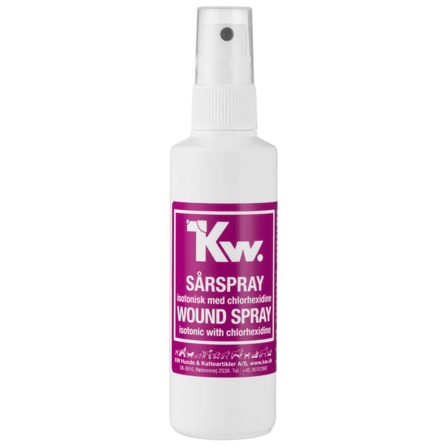 KW Wound Spray - isotonic solution for minor cuts and wounds in dogs and cats, with chlorhexidine.
