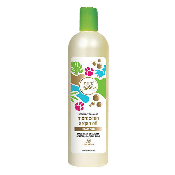 Pet Silk Vegan Moroccan Argan Oil Shampoo - smoothing fur shampoo with argan oil, concentrate 1:16.