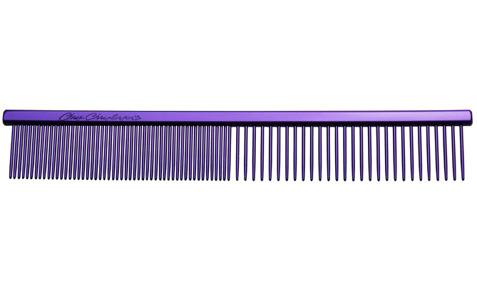 Chris Christensen Face/Feet Comb - professional mini comb for the face and whiskers, purple.