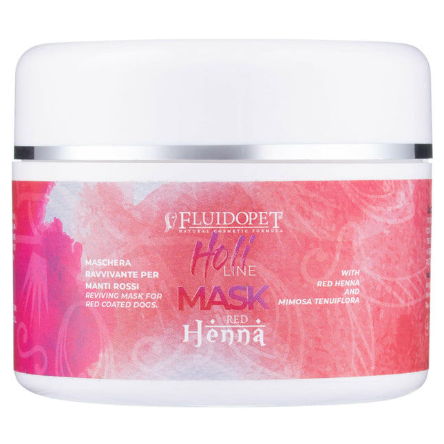 FluidoPet Holi Line Mask Henna - revitalizing mask for dog coat shades.