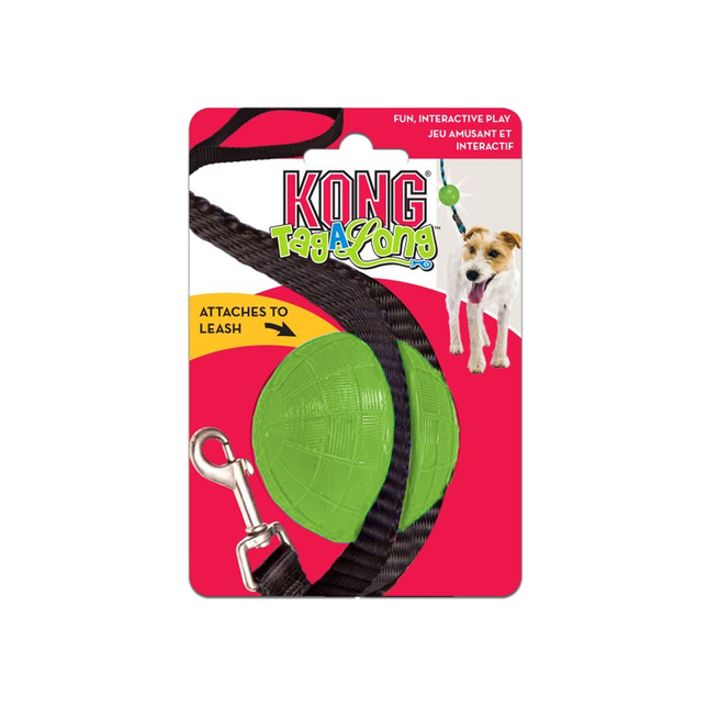 KONG TagALong Ball M - Dog Ball Attachments for Leashes.