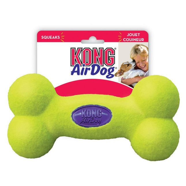 KONG AirDog Squeaker - squeaky dog toy, bone-shaped, floating.
