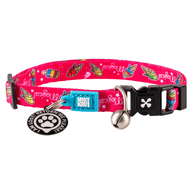 Max&Molly GOTCHA! Smart ID Cat Collar Magical - colorful collar for cats with a smart Tag pendant.