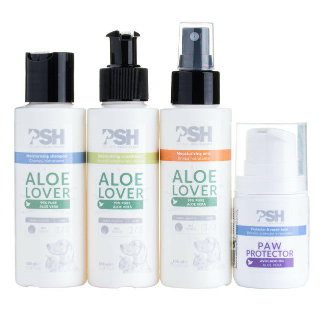 PSH Pet Travel Pack - travel grooming kit for dogs and cats, in a cosmetic bag.