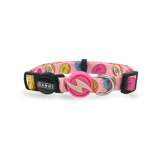 Dashi Donut Cat Collar - colorful cat collar, donut pattern.