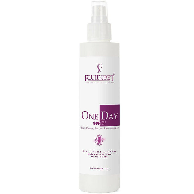 FluidoPet One Day Spray - a nourishing and moisturizing fur treatment for daily care.