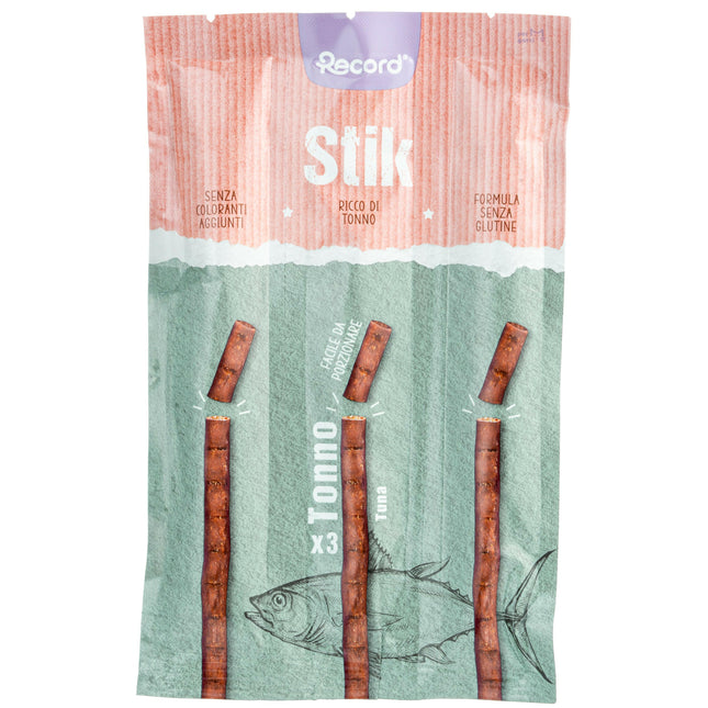Record Stik Tuna - meat treat for cats, tuna sticks.