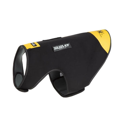 Julius - K9 IDC Neoprene Dog Jacket Yellow - neoprene dog jacket, black with yellow.