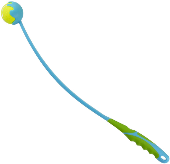 Flamingo Shooter Specttor - dog ball launcher with a fetching ball.