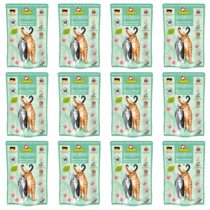 GranataPet DeliCatessen Venison & Tuna - grain-free wet food with game meat and tuna, pouches for cats.