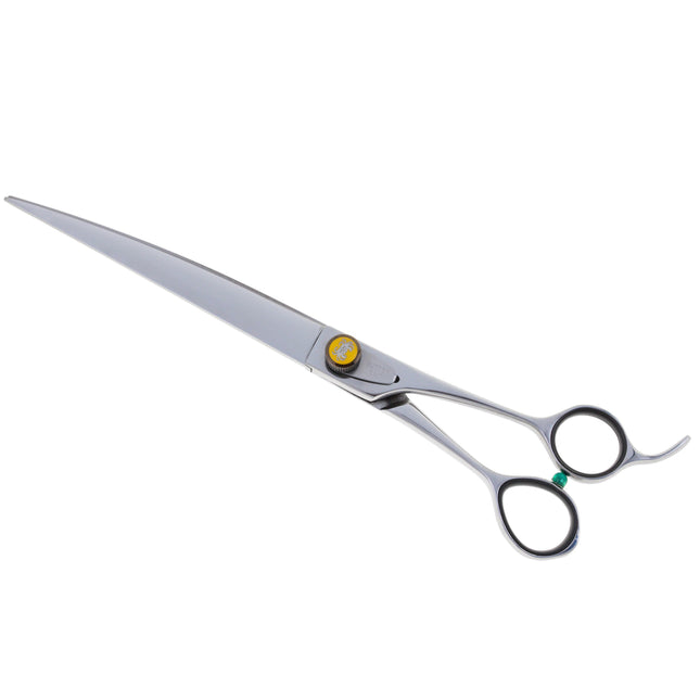 Geib Crab Curved Scissors Level 2 - high-quality curved scissors for pet grooming with a single-sided micro-grind..