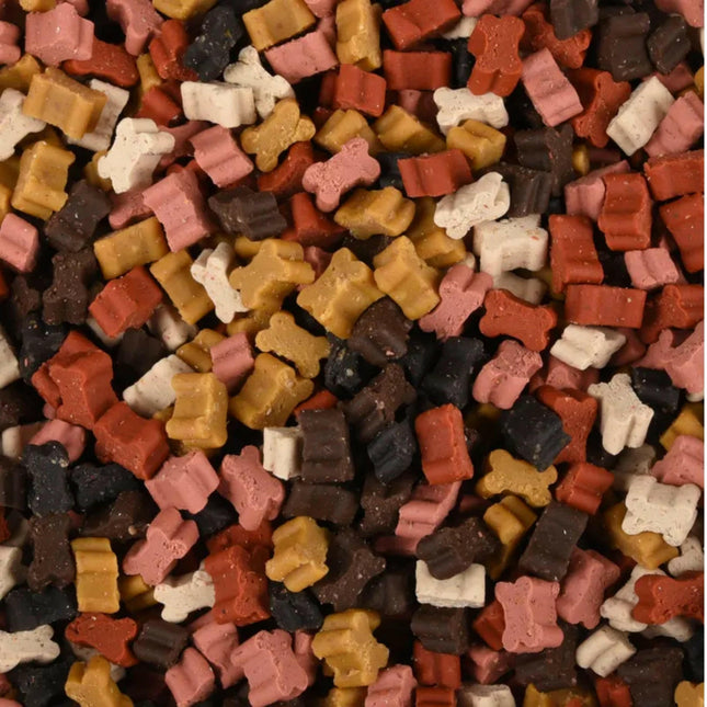 Flamingo Chew'n Snack Minibones Mix - small dog training treats, chicken, beef, fish.