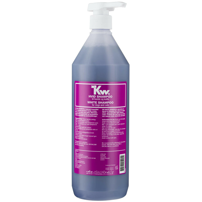 KW White Shampoo - shampoo for white, light, and silver fur of dogs and cats, concentrate 1:3.