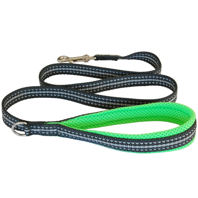 Coralpina Cortina Leash Fluo - tape leash for dogs, with a soft grip, neon.